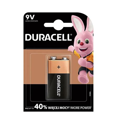 Duracell Plus Αλκαλική Μπαταρία 9v 1τμχ 40 More Power D6lr61durd6lr61