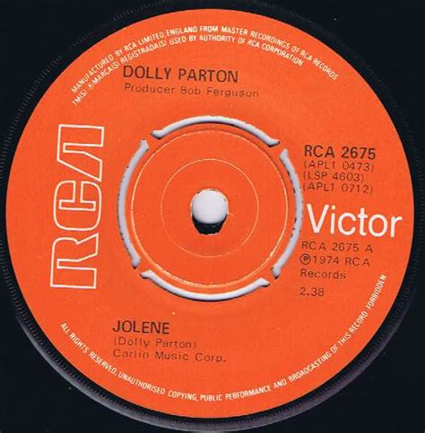 Dolly Parton Jolene Rca 2675 7 Inch Vinyl Record • Wax Vinyl Records