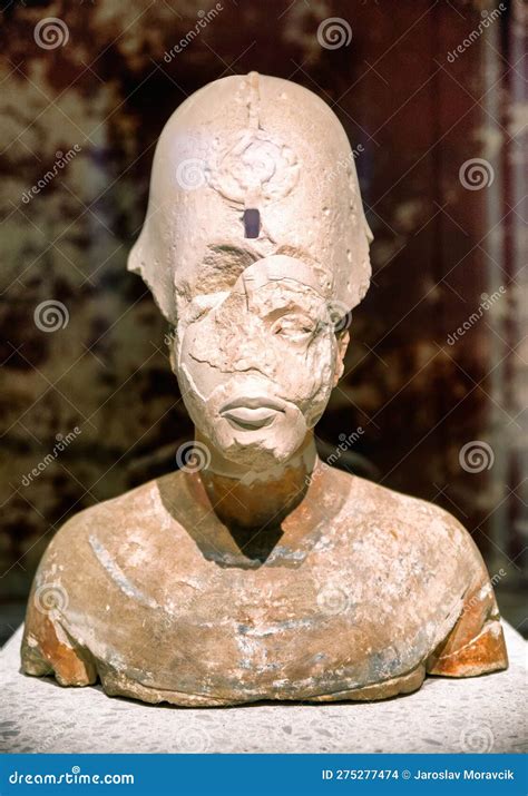 Bust Of Pharaoh Akhenaten In Egyptian Museum In Berlin Germany