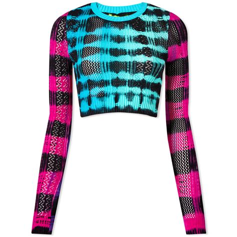 Agr Long Sleeve Elastic Tie Dye Top Black Multi End Uk