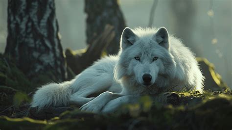 Arctic Wolf Canis Lupus Arctos Also Known As The White Wolf Or Polar