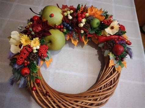 Вінок на двері осінній | Grapevine wreath, Wreaths, Decor