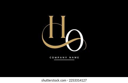 Ho Oh Abstract Letters Logo Monogram Stock Vector Royalty Free