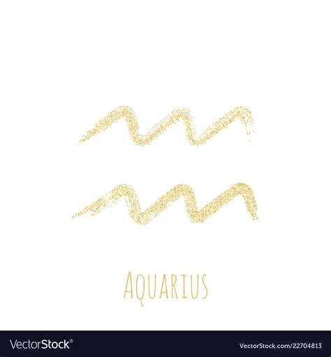 Aquarius Zodiac Sign Horoscope Symbol Royalty Free Vector