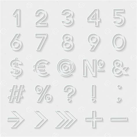 Set Of Decorative Numbers And Symbols Stock Vector Illustration Of