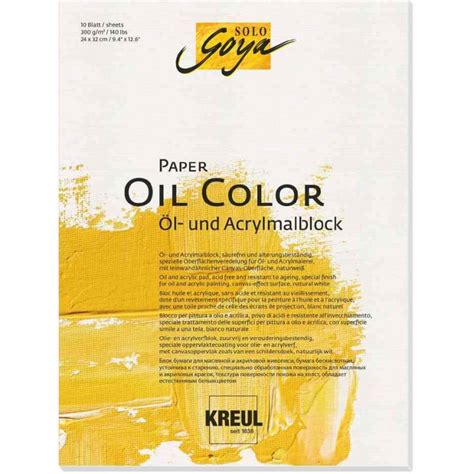 Stock Bureau KREUL Bloc Pour Artistes SOLO Goya Paper Oil Color 240x320