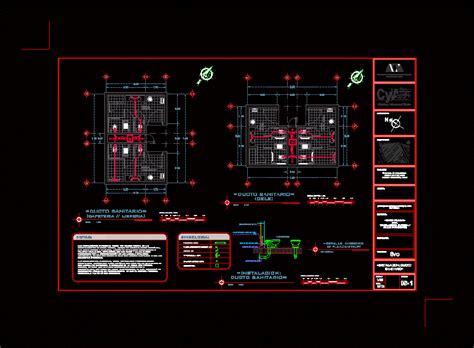 Instalacion De Ducto Sanitario En AutoCAD Librería CAD