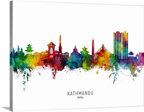 Kathmandu Nepal Skyline Wall Art Canvas Prints Framed Prints Wall