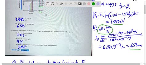 Solved Balmer Series For The Hydrogen Atom Corresponds To Electronic Transitions That Terminate