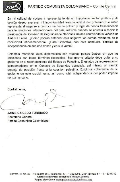 Jaime Caycedo Secretario General Del Pcc Partido Comunista Colombiano