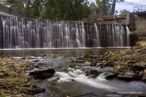 Pennsylvania Waterfalls New Hopes Aquetong Creek Dam Falls