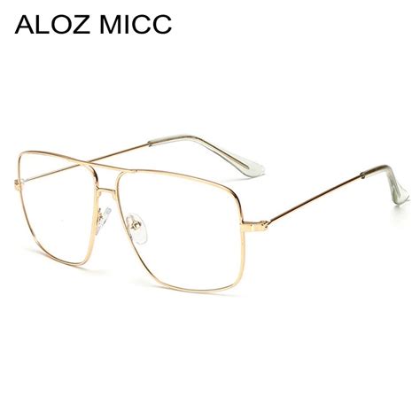 Aloz Micc Square Optical Glasses Frame Women Men Vintage Alloy Clear Lens Sunglasses Women