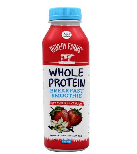 Rokeby Farms Whole Protein Breakfast Smoothie Strawberry Vanilla 425ml