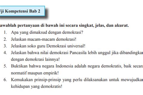 Uji Kompetensi Bab Pkn Kelas Halaman Pembahasan Sistem Dan