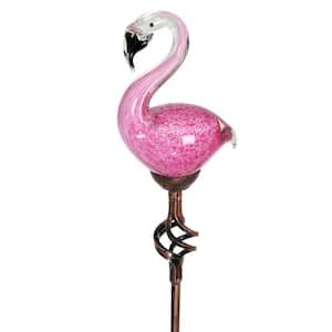 Exhart Solar Flamingo Ft Pink Metal Garden Stake Rs The