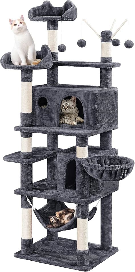 Yaheetech Arbre Chat Multiniveau Tour De Jeux Maison Pour Chat Avec