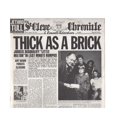 JETHRO TULL Thick As A Brick ALBUM LP