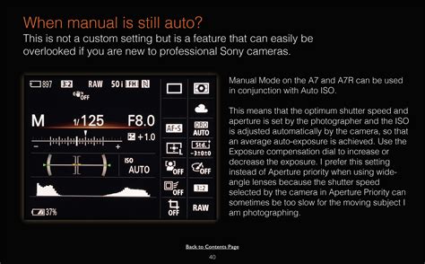 Sony Alpha A7 Custom Camera settings 3 - Mark Galer