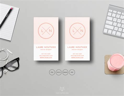 MS Word Business Card Template - Graphic Cloud