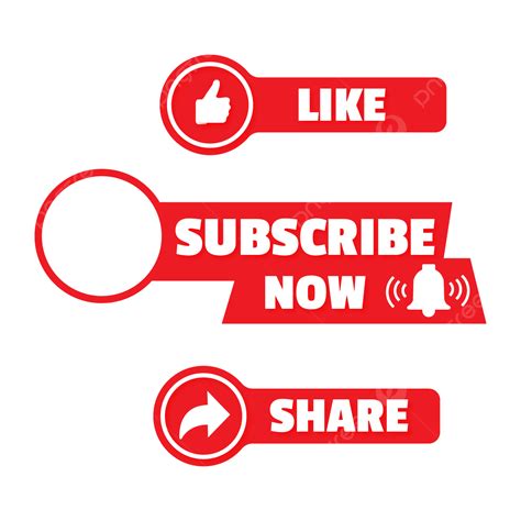 Subscribe Button Vector Art PNG Subscribe Button Share Button Like