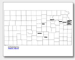 Printable Kansas Maps State Outline County Cities