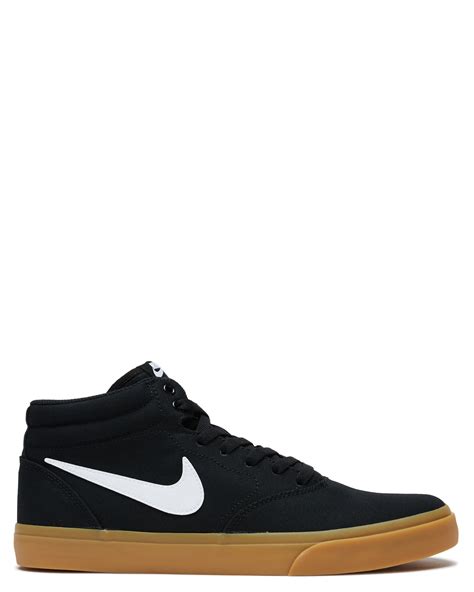 Nike Sb Charge Mid Canvas Shoe Black White Surfstitch