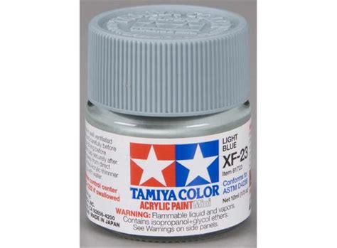 Tamiya Lakk Acryl XF 23 Light Blue 10ml Glass Norwegian Modellers