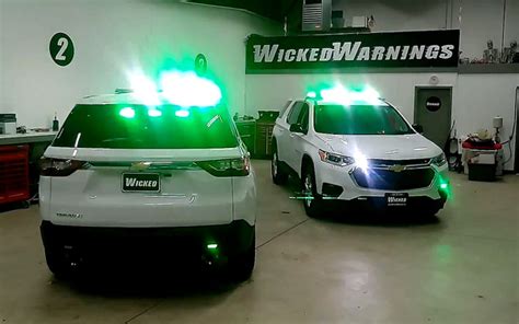 Green LED Strobe Lights, Interior Lights & Light Bars | Wicked Warnings