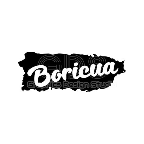 Boricua Svg Puerto Rico Svg Puerto Rican Svg Silhouette Etsy