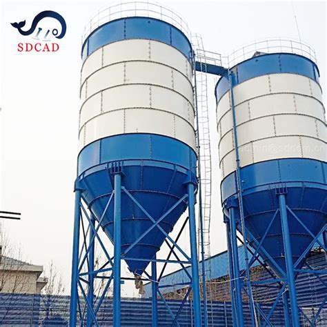 Sdcad Customized 50 Ton Powder Storage Silo For Bulk Material Logistics