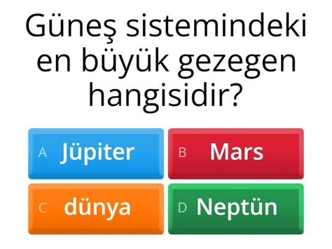 Fen Bilimleri Test Quiz