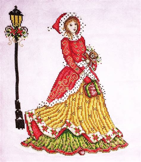 Victorian Christmas Lady — Shannon Christine Designs Cross Stitch Patterns