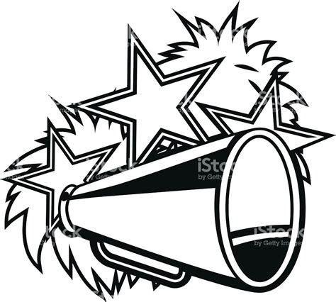 Cheer Megaphone Coloring Pages At Free Printable