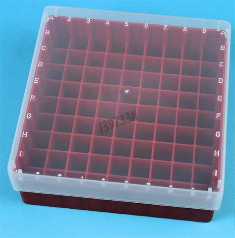 Cryobox For Cryotubes 2 Ml With Alphanumeric Labelling Red