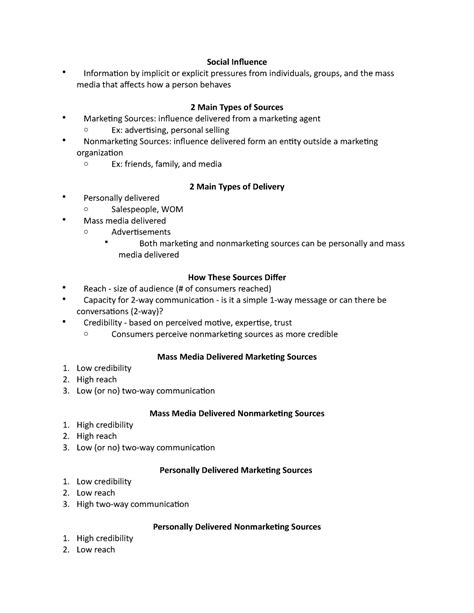 Mktg 367 Ch11 Lecture Notes 11 Social Influence Information By