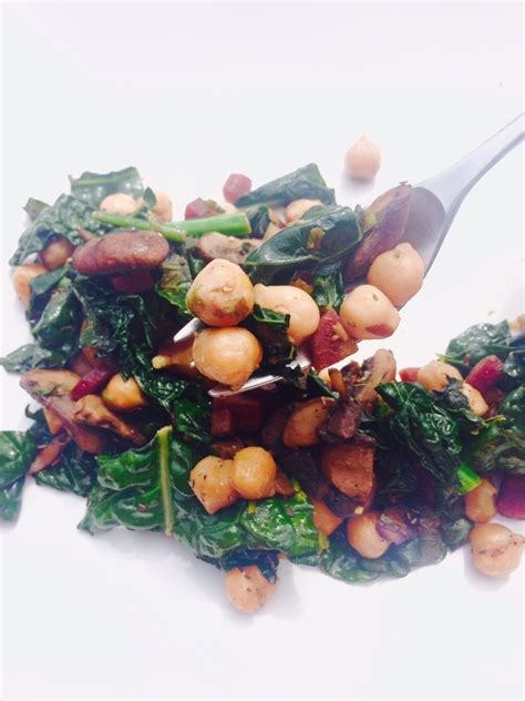 Sauteed Kale And Garbanzo Beans Eating Enchanted