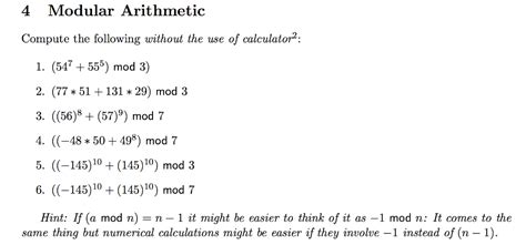 Modulo N Calculator - Modulo