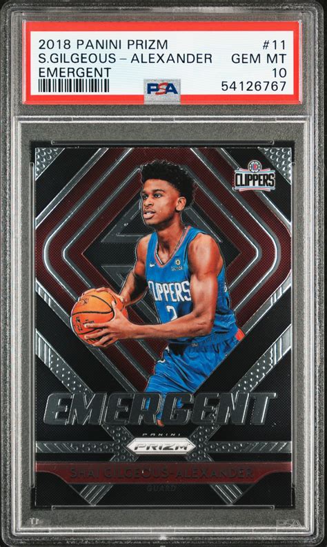 Shai Gilgeous Alexander Prizm Emergent Psa Price Guide