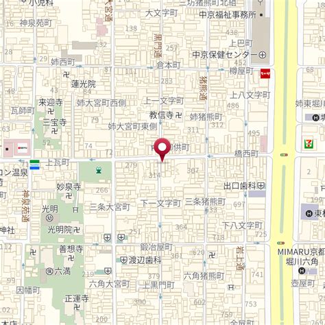 京都府京都市中京区三条通猪熊西入御供町294 の地図 Mapfan