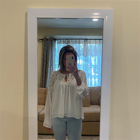 Abercrombie Fitch Women S White Blouse Depop