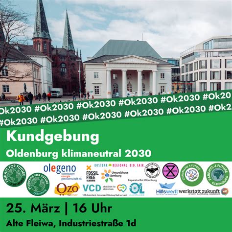 Bündnis fordert Oldenburg klimaneutral 2030 Fridays for Future Oldenburg