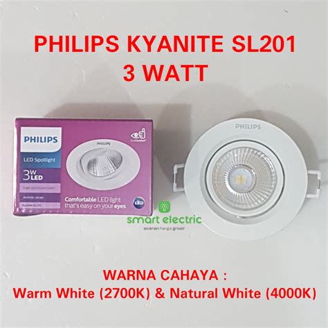 Jual Philips SL201 Kyanite G2 3 Watt LED Spot Light Lampu Sorot