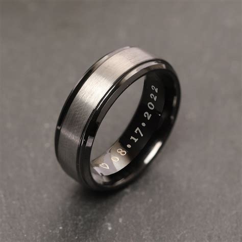 Mens Personalized Rings Etsy