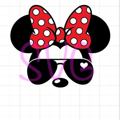 Minnie Mouse With Sunglasses Svg Etsy Canada