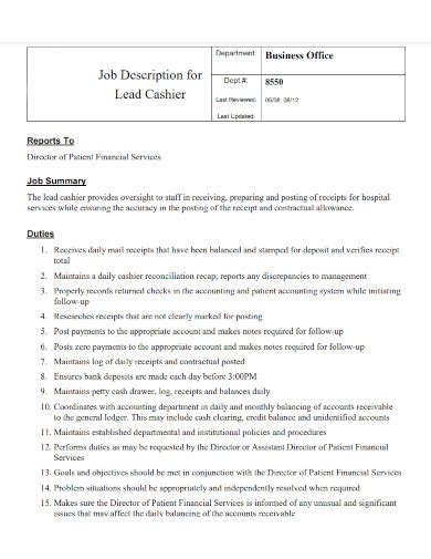 Cashier Resume 20 Templates Examples How To Write Pdf