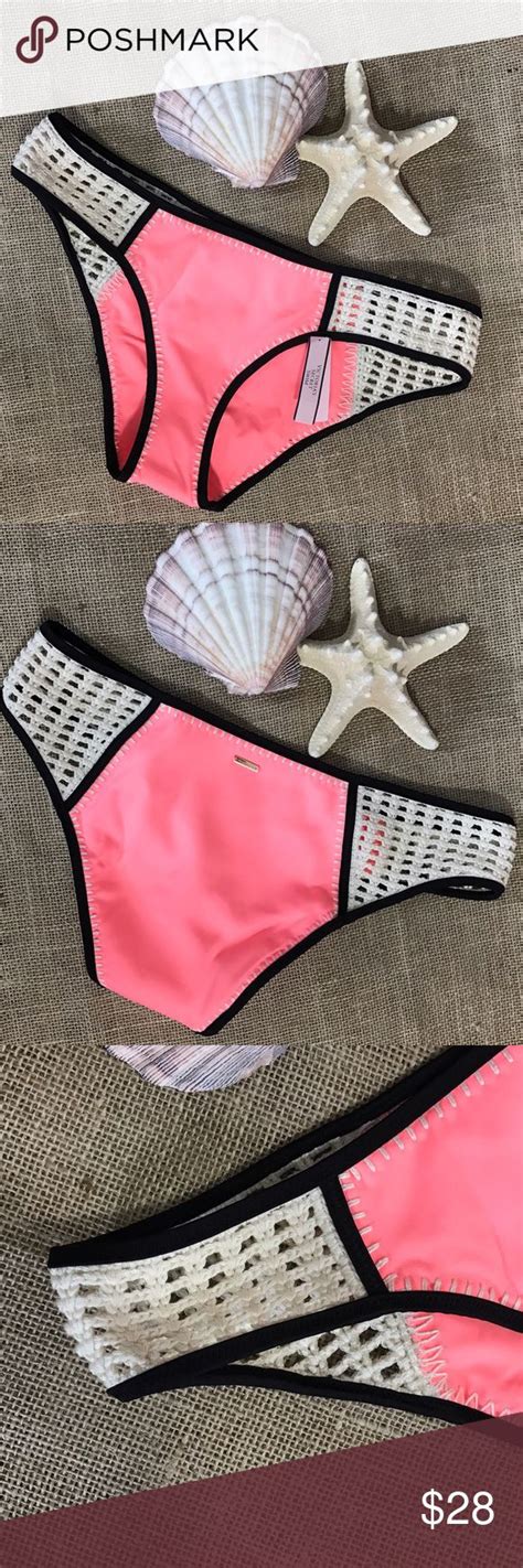 Victorias Secret Bikini Bottom Crochet Hipster S M Victorias Secret