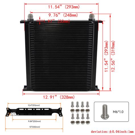 An Universal Row Oil Cooler Kit Kit Thermostatic