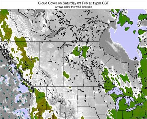 Saskatchewan Cloud Cover On Saturday 14 Aug At 6pm Cst