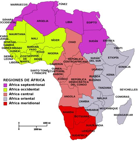 PAÍSES Y CAPITALES DE ÁFRICA División política y sus regiones