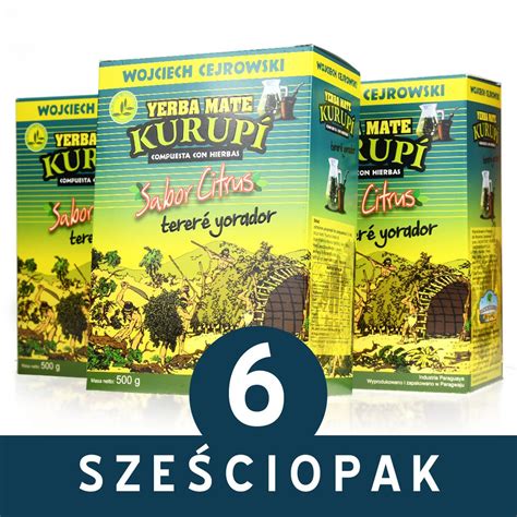 Pak Yerba Mate Kurupi Sabor Citrus X G Kg Wojciech Cejrowski